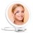 Rechargeable Magnifying Makeup Mirror 10X/1X Double Sided Lighted Travel Makeup Mirror with 3 Color Light Adjustable Rotation, LED Vanity Tabletop Portable Desk Cosmetic Foldable Mirror (No Bag)
