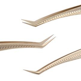 Ms.Queen Lash Tweezers for Eyelash Extension-Professional Lashing Tweezers for Mega Volume Mink Eyelashes Extensions Applying