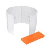 Camping Stove Windscreen Folding, 10 Plates Lightweight Camping Stove Windshield with Case Portable Camp Stove Windscreen Burner Windshield for Alcohol Stove Backpacking Stoves Butane Stoves