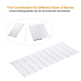 Camping Stove Windscreen Folding, 10 Plates Lightweight Camping Stove Windshield with Case Portable Camp Stove Windscreen Burner Windshield for Alcohol Stove Backpacking Stoves Butane Stoves