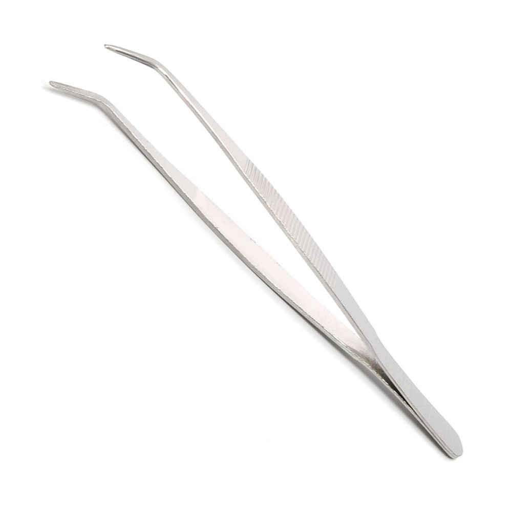 Hegebeck Stainless Steel Tweezers, 200mm 430 Multi Purpose Curved Tweezer, for Facial Ingrown Hairs Splinter Remover, Plants, Daily Beauty Tool with Bent Tip, 1pcs Hegebeck Stainless Steel Tweezers, 200mm 430 Multi Purpose Curved Tweezer, for Facial Ingrown Hairs Splinter Remover, Plants, Daily Beauty Tool with Bent Tip, 1pcs