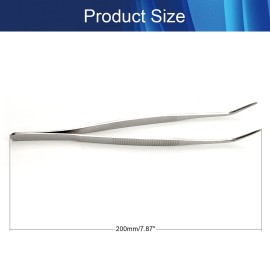 Hegebeck Stainless Steel Tweezers, 200mm 430 Multi Purpose Curved Tweezer, for Facial Ingrown Hairs Splinter Remover, Plants, Daily Beauty Tool with Bent Tip, 1pcs Hegebeck Stainless Steel Tweezers, 200mm 430 Multi Purpose Curved Tweezer, for Facial Ingrown Hairs Splinter Remover, Plants, Daily Beauty Tool with Bent Tip, 1pcs