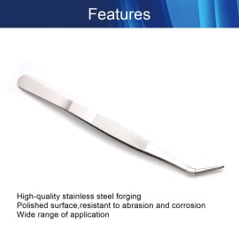 Hegebeck Stainless Steel Tweezers, 200mm 430 Multi Purpose Curved Tweezer, for Facial Ingrown Hairs Splinter Remover, Plants, Daily Beauty Tool with Bent Tip, 1pcs Hegebeck Stainless Steel Tweezers, 200mm 430 Multi Purpose Curved Tweezer, for Facial Ingrown Hairs Splinter Remover, Plants, Daily Beauty Tool with Bent Tip, 1pcs