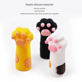 3Pcs/Set Cute Cat Paw Shape Silicone Nipper Cover Protective Sleeve Cases For Manicure Pedicure Tool Protector Nail Cuticle Scissors Tweezers Cap
