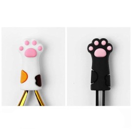 3Pcs/Set Cute Cat Paw Shape Silicone Nipper Cover Protective Sleeve Cases For Manicure Pedicure Tool Protector Nail Cuticle Scissors Tweezers Cap