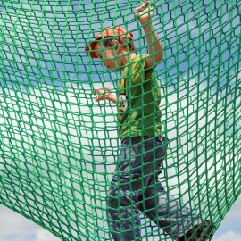 Climbing Net for Kids and Adults - Playground Safety Net - Tree House Accessories (6.5\' x 9.8\') Green