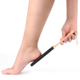 Wooden Foot File Foot Scrubber | Professional Foot Rasp Callus Remover for Cracked Foot | Natural Pumice Stone for Wet and Dry Feet