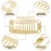 WILLBOND 30 Pieces 32 mm 9-teeth Hair Extension Clips Hair Extension Wigs Snap Clips Comb Small Snap Wig Accessories for Women DIY(Beige)