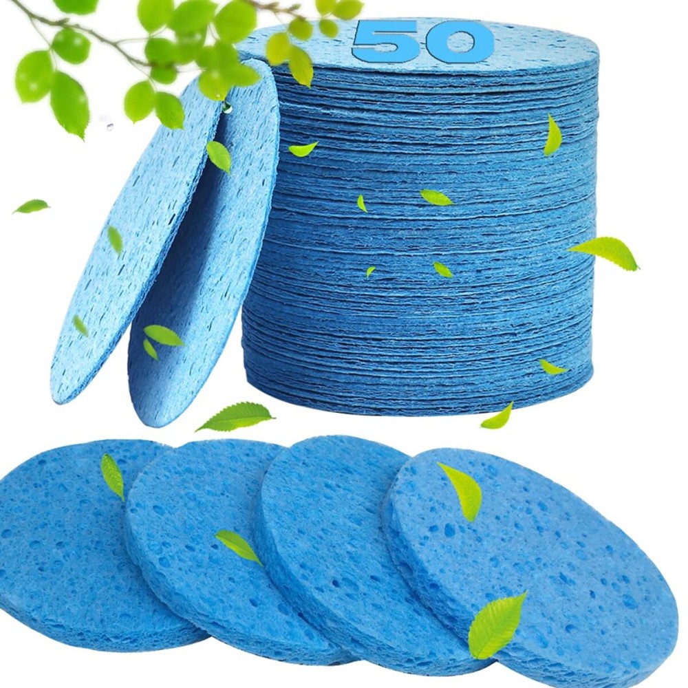 METUUTER 50 PCS Compressed Facial Sponges for Estheticians- 100% Natural Cellulose Face Sponge Professional Cosmetic Spa Sponges for Face Cleansing, Massage, Pore Exfoliating, Mask, Makeup Removal METUUTER 50 PCS Compressed Facial Sponges for Estheticians- 100% Natural Cellulose Face Sponge Professional Cosmetic Spa Sponges for Face Cleansing, Massage, Pore Exfoliating, Mask, Makeup Removal