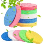 METUUTER 50 PCS Compressed Facial Sponges for Estheticians- 100% Natural Cellulose Face Cleansing Sponge Spa Sponges for Face Cleansing, Massage, Pore Exfoliating, Mask, Makeup Removal
