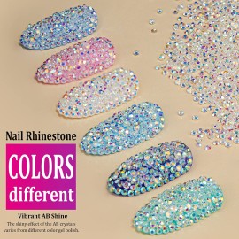 Tiny Nail Rhinestones 5000PCs 1.7mm Mini Pixie AB Glass Crystals for Nail Art Manicure Iridescent Long Lasting Shine Small Rhinestone Micro Dust Glitter Caviar Bead Sugar Gem Tiny Nail Rhinestones 5000PCs 1.7mm Mini Pixie AB Glass Crystals for Nail Art Manicure Iridescent Long Lasting Shine Small Rhinestone Micro Dust Glitter Caviar Bead Sugar Gem
