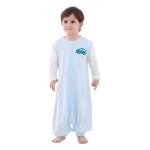 Baby Sleeping Bag with Feet Sleeveless Sleeping Sack Wearable Blankets Baby, Blue Sleep Sack, 3-5T, X-Large