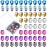 105 Piece Halloween Nail Charms - Skull, Punk, 3D Bling Rhinestones Nail Jewelry & Decorations for Women & Girls