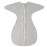 ZIGJOY Shark-Fin Transition Swaddle - 0.5 Tog Rayon Made from Bamboo Sleep Sack Transitional Swaddle Sack Baby Wearable Blanket with 2-Way Zipper, Hemp Grey, 6-12 Months