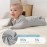 ZIGJOY Shark-Fin Transition Swaddle - 0.5 Tog Rayon Made from Bamboo Sleep Sack Transitional Swaddle Sack Baby Wearable Blanket with 2-Way Zipper, Hemp Grey, 6-12 Months