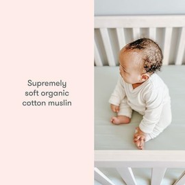 Newton Baby Organic Fitted Crib Sheets (2-Pack) - Ultra Breathable and Soft, 100% Organic Muslin Cotton, Fits All Standard Cribs, White