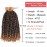 Leeven 8 Packs Ombre Blonde Pretwisted Passion Twist Hair 10 Inch Pre Looped Bob Corchet Braids for Black Women Short Bohemian Synthetic Hair Extensions with Curl Ends 12 Strands/Pack T27