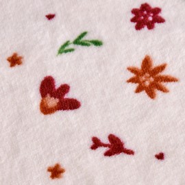 DaysU Plush Flannel Sherpa Baby Blanket for Girls Boys, Portable Reversible Soft Micro Fleece Baby Crib Throw Blanket with Flower Print for Newborn and Nursery, Floral, 30x40