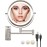 LANSI Rechargeable Lighted Makeup Mirror, 10x Magnifying Mirror, 3 Color Lights, Touch Screen Dimming, 360 Extendable Arm Wall Mounted Mirror for Bathroom Shaving (Brushed Nickel)