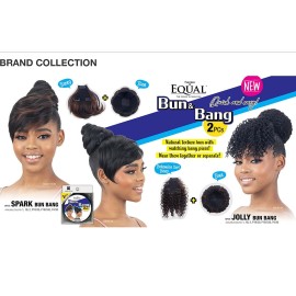FreeTress Equal Synthetic Bun and Bang - SPARK BUN BANG (P1B/530)