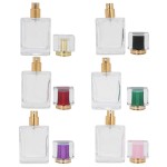 6Pcs Glass Refillable Spray Bottle, Empty Perfume Bottle Atomize Cosmetic for Travel or Home DIY (50ml)