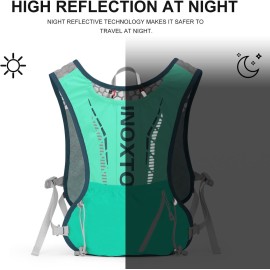 INOXTO Hydration Vest Backpack,Lightweight Insulated Pack with 1.7L Water Bladder Bag Daypack for Hiking Trail Running Cycling Race Marathon for Women Men