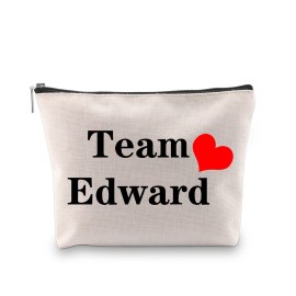 BLUPARK Vampire Lover Gift Team Edward Cosmetic Bag Fans Gift Birthday Gift for Her (Team Edward)