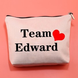 BLUPARK Vampire Lover Gift Team Edward Cosmetic Bag Fans Gift Birthday Gift for Her (Team Edward)