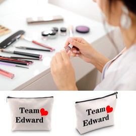 BLUPARK Vampire Lover Gift Team Edward Cosmetic Bag Fans Gift Birthday Gift for Her (Team Edward)