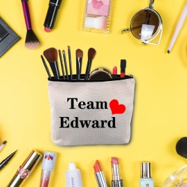 BLUPARK Vampire Lover Gift Team Edward Cosmetic Bag Fans Gift Birthday Gift for Her (Team Edward)