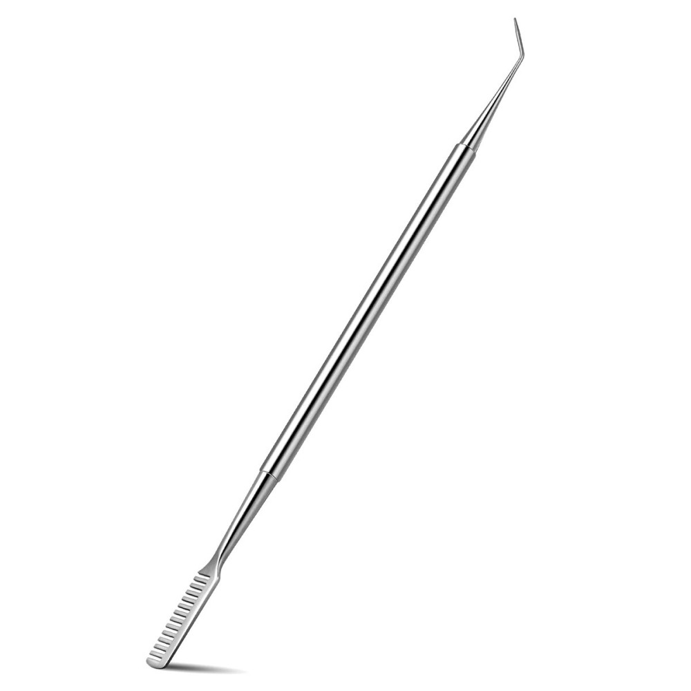 FVION 2 in 1 Eye Lash Lift Tool - Stainless Steel Eyelash Separator Tool for Eyelash Eyebrow Perming Tinting, Metal Lash Lift Rods Tools for Curling Extensions, Precision Lash Comb - Silver FVION 2 in 1 Eye Lash Lift Tool - Stainless Steel Eyelash Separator Tool for Eyelash Eyebrow Perming Tinting, Metal Lash Lift Rods Tools for Curling Extensions, Precision Lash Comb - Silver