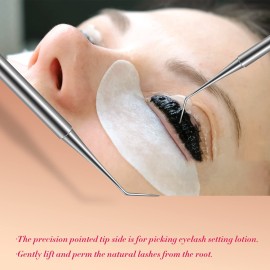 FVION 2 in 1 Eye Lash Lift Tool - Stainless Steel Eyelash Separator Tool for Eyelash Eyebrow Perming Tinting, Metal Lash Lift Rods Tools for Curling Extensions, Precision Lash Comb - Silver FVION 2 in 1 Eye Lash Lift Tool - Stainless Steel Eyelash Separator Tool for Eyelash Eyebrow Perming Tinting, Metal Lash Lift Rods Tools for Curling Extensions, Precision Lash Comb - Silver