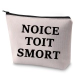 BLUPARK Brooklyn Inspired Gift NOICE TOIT SMORT Makeup Bag Gift for Brooklyn Fans (NOICE. TOIT. SMORT)
