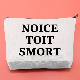 BLUPARK Brooklyn Inspired Gift NOICE TOIT SMORT Makeup Bag Gift for Brooklyn Fans (NOICE. TOIT. SMORT) BLUPARK Brooklyn Inspired Gift NOICE TOIT SMORT Makeup Bag Gift for Brooklyn Fans (NOICE. TOIT. SMORT)