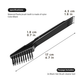 2pcs Hair Brush Cleaner Rakes, Cleaning Tool Set for Removing Hair Dust, Lint, Debris from Hairbrush, Comb, Hot-Air Brush