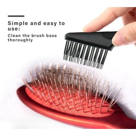 2pcs Hair Brush Cleaner Rakes, Cleaning Tool Set for Removing Hair Dust, Lint, Debris from Hairbrush, Comb, Hot-Air Brush