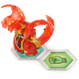 Bakugan Evolutions, Dragonoid (Red), Platinum Series True Metal Bakugan, 2 BakuCores and Character Card, Kids Toys for Boys, Ages 6 and Up