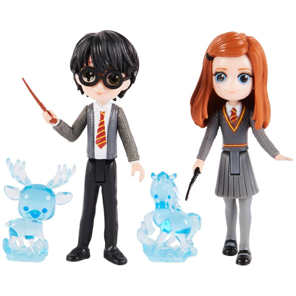 Wizarding World, Magical Minis Harry Potter and Ginny Weasley Patronus Friendship Set with 2 Toy Figures and 2 Creatures, Kids Toys for Ages 5 and up