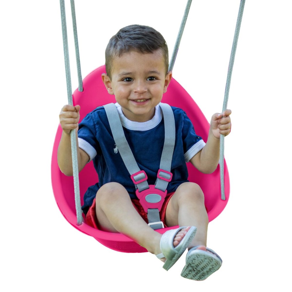 Swurfer Coconut Baby Swing - Comfy Outdoor Swing with Adjustable 3-Point Harness, Secure Locking, Blister-Free Rope - For Ages 9 Months+ Swurfer Coconut Baby Swing - Comfy Outdoor Swing with Adjustable 3-Point Harness, Secure Locking, Blister-Free Rope - For Ages 9 Months+