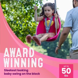 Swurfer Coconut Baby Swing - Comfy Outdoor Swing with Adjustable 3-Point Harness, Secure Locking, Blister-Free Rope - For Ages 9 Months+ Swurfer Coconut Baby Swing - Comfy Outdoor Swing with Adjustable 3-Point Harness, Secure Locking, Blister-Free Rope - For Ages 9 Months+