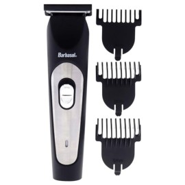 Barbasol Rechargeable Mens T-Blade Trimmer With Stainless Steel Blades, 4 Guide Combs Included: 3mm, 6mm, 9mm, 12mm, Rechargeable, 60 Minutes Of Shaving Time, Easily Washable