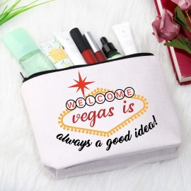 Las Vegas Is Always A Good Idea Travel Vacation Makeup Travel Bag for Women (Las Vegas Is A Good Idea)