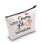 MEIKIUP Drama Gift Theater Actress Makeup Bag Theater Comedy Tragedy Masks Gift Drama Mama Gift (Drama bag)