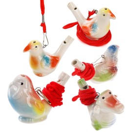 Hedume Set of 12 Ceramic Bird Whistles, Bird Water Whistles, Bird Call Whistle for Water and Bath Play Fun, Birthday Gift, Easter Gift