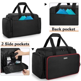 BAFASO Large Capacity Hairdresser Bag with Adjustable Dividers, Travel Barber Case Holds Various Hair Cutting Tools (NO ACCESSORIES), Black BAFASO Large Capacity Hairdresser Bag with Adjustable Dividers, Travel Barber Case Holds Various Hair Cutting Tools (NO ACCESSORIES), Black