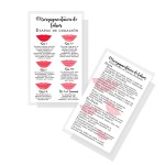 Boutique Marketing LLC Spanish Lip Blush Aftercare Card | Micropigmentacin de Labios | 50 Pack | 2 x 3.5in inches Business Card | White with Red Lips Design, LIP-SB-W-457