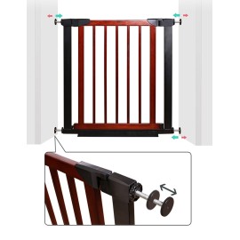 4Pcs Universal Baby Gate Threaded Spindle Rod, M8 (8mm) Replacement Bolt Part for Baby & Pet Pressure Mounted Safety Gates, Extra Long Baby Tension Gate Extender (Black)