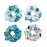WIRESTER 4 Pcs Satin Hair Scrunchies, Silk Hair Ties, Soft Elastic Hair Bands Ponytail Holder, Silky Curly Hair Accessories for Women Girls - Ocean Fish Turtles