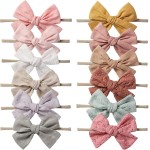 KIDOCHEESE Baby Girl Bows and Headbands Nylon Hair Bows Hairbands Hair Accessories for Newborn Infant Toddlers Kids