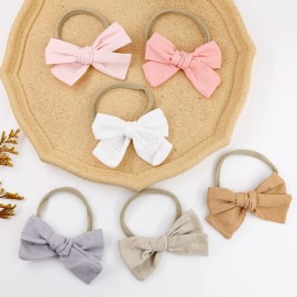 KIDOCHEESE Baby Girl Bows and Headbands Nylon Hair Bows Hairbands Hair Accessories for Newborn Infant Toddlers Kids